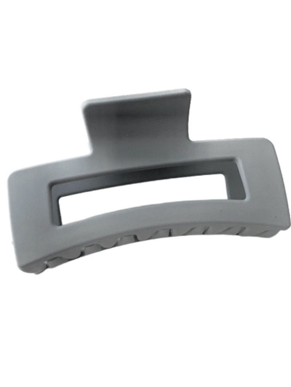 $10 (2 for $16) Large Solid Matte Grey Hair Claw Clip Rectangular Crab Clip